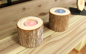 輪切りのキャンドルホルダー